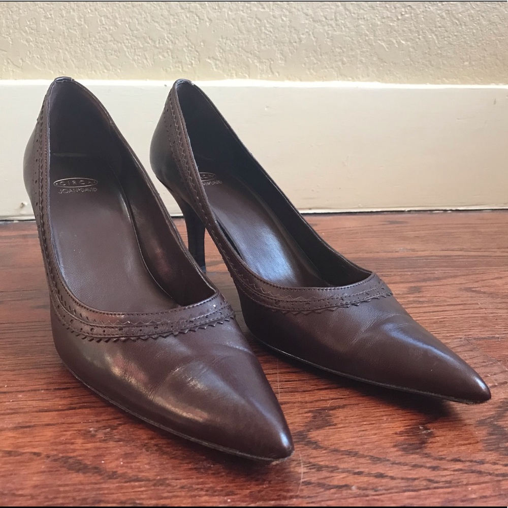 Circa Joan & David Dark Brown Pointed Toe Heels